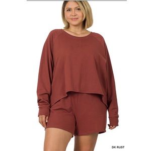 COPY - Top and Shorts Set- Dark Rust